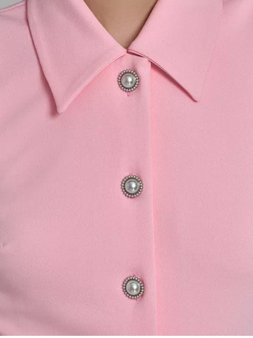 Karl Lagerfeld Pink Sleeveless Midi Dress with Button Front - Picture 3 of 9